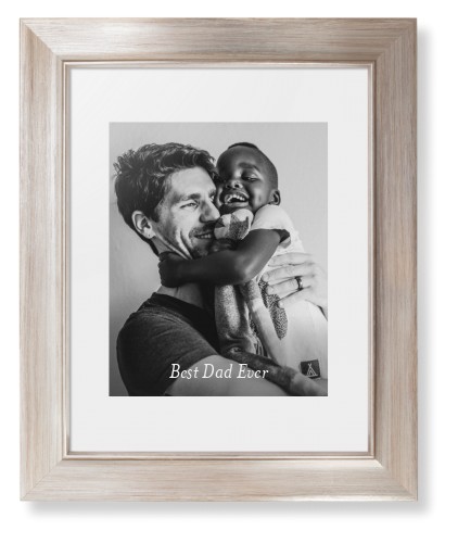 Gradient Portrait Framed Print, Metallic, Modern, White, White, Single piece, 8x10, White, white