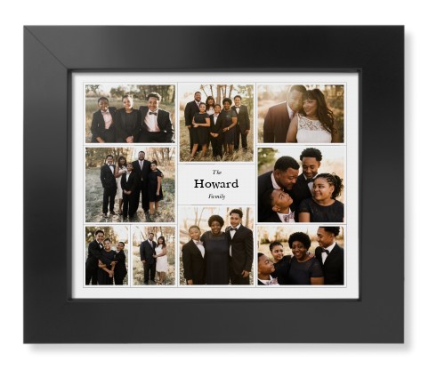 Modern Family Collage Framed Print, Black, Contemporary, None, None, Single piece, 8x10, White, white