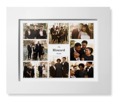 Modern Family Collage Framed Print, White, Contemporary, None, None, Single piece, 8x10, White