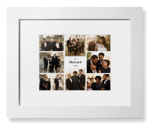 Modern Family Collage Framed Print, White, Contemporary, White, White, Single piece, 8x10, White, white