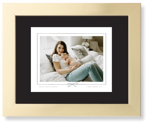 Whimsical Border of One Framed Print, Matte Gold, Contemporary, Black, Black, Single piece, 8x10, Gray, silver