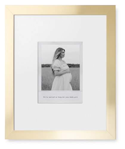 Simple Photo Frame Framed Print, Matte Gold, Contemporary, None, White, Single piece, 11x14, White