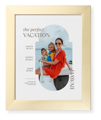 Travel Infographic Framed Print, Matte Gold, Contemporary, None, None, Single piece, 11x14, Gray