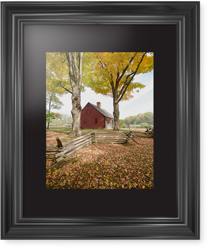 Barn in Autumn Framed Print, Black, Classic, None, Black, Single piece, 11x14, Multicolor