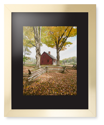 Barn in Autumn Framed Print, Matte Gold, Contemporary, None, Black, Single piece, 11x14, Multicolor