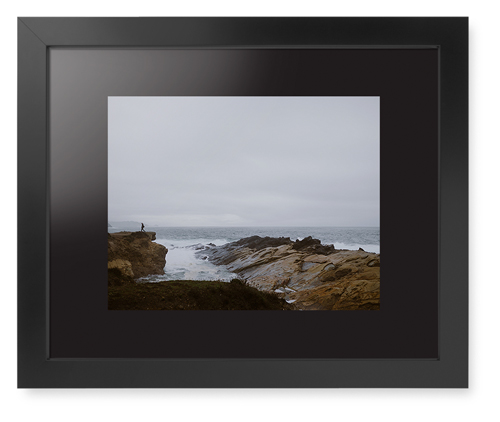 Gray Sea Framed Print, Black, Contemporary, Black, Black, Single piece, 11x14, Multicolor