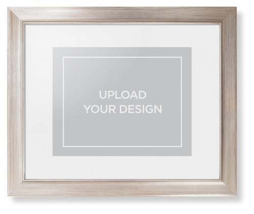 Upload Your Own Design Framed Print, Metallic, Modern, None, White, Single piece, 11x14, Multicolor, multi