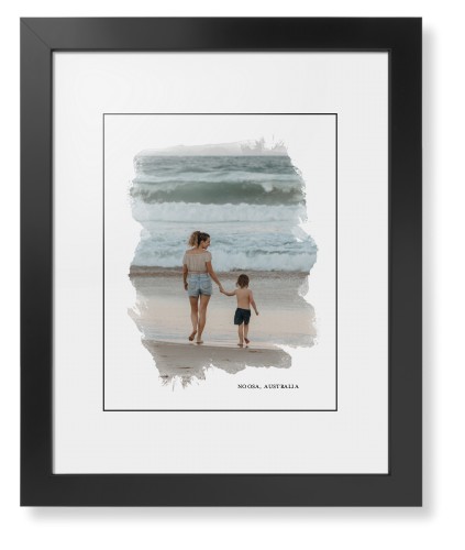 Brushed Moments Framed Print, Black, Contemporary, Black, White, Single piece, 11x14, White, white