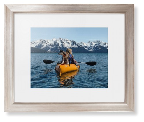 Photo Gallery Landscape Framed Print, Metallic, Modern, White, White, Single piece, 11x14, Multicolor