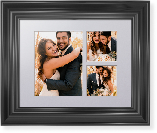 Hero Three Up Portrait Deluxe Mat Framed Print, Black, Classic, White, Single piece, 11x14, Multicolor