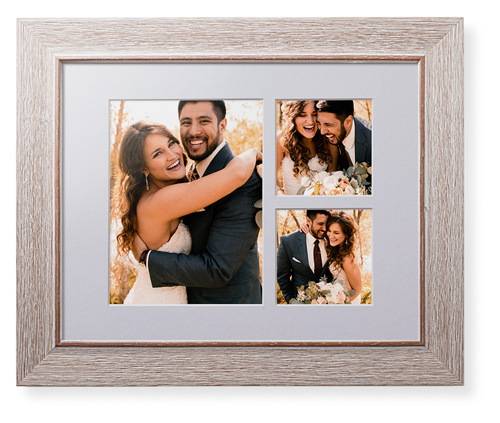 Hero Three Up Portrait Deluxe Mat Framed Print, Rustic, Modern, White, Single piece, 11x14, Multicolor