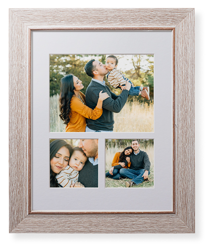 Hero Three Up Landscape Deluxe Mat Framed Print, Rustic, Modern, White, Single piece, 11x14, Multicolor