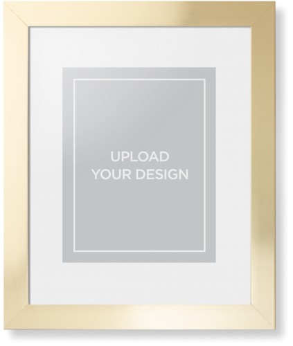 Upload Your Own Design Portrait Framed Print, Matte Gold, Contemporary, None, White, Single piece, 11x14, Multicolor