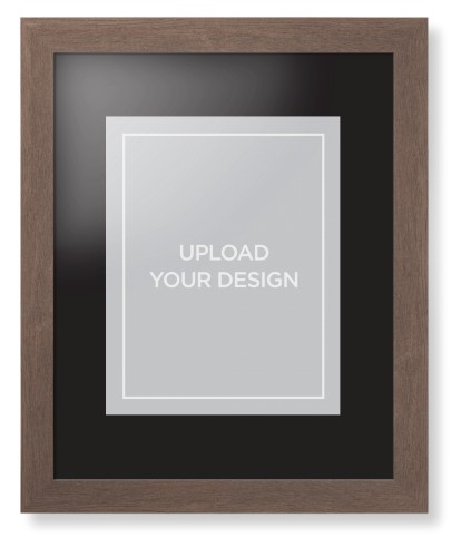 Upload Your Own Design Portrait Framed Print, Walnut, Contemporary, Black, Black, Single piece, 11x14, Multicolor
