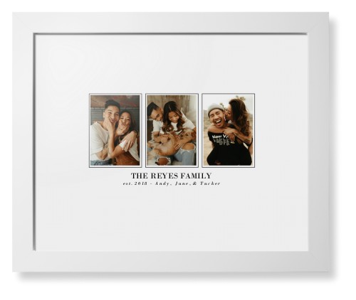 Classic Trio Framed Print, White, Contemporary, White, White, Single piece, 11x14, White, white
