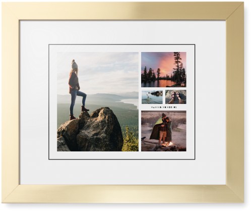 Hero Collage Framed Print, Matte Gold, Contemporary, Black, White, Single piece, 11x14, Multicolor, multi