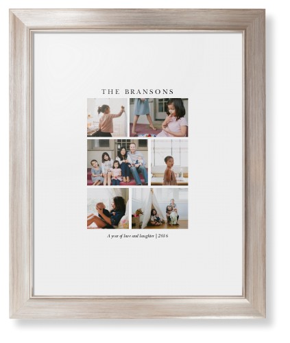 Gallery Montage of Memories Framed Print, Metallic, Modern, White, White, Single piece, 11x14, White, white