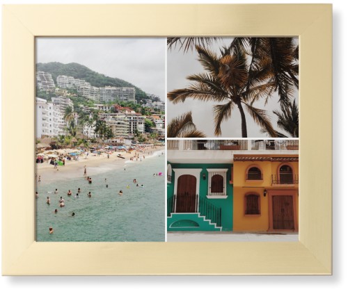 Gallery of Three Framed Print, Matte Gold, Contemporary, None, None, Single piece, 11x14, Multicolor, multi