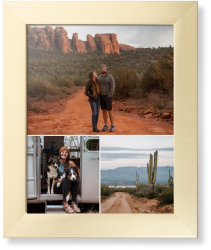 Gallery of Three Portrait Framed Print, Matte Gold, Contemporary, None, None, Single piece, 11x14, Multicolor, multi