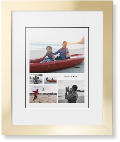 Hero Collage Portrait Framed Print, Matte Gold, Contemporary, Black, White, Single piece, 11x14, Multicolor, multi