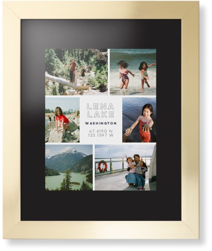 Modern Adventure Gallery Of Six Framed Print, Matte Gold, Contemporary, None, Black, Single piece, 11x14, Multicolor, multi