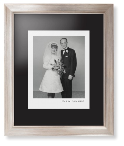 Modern Gallery of One Portrait Framed Print, Metallic, Modern, Black, Black, Single piece, 11x14, Multicolor, multi