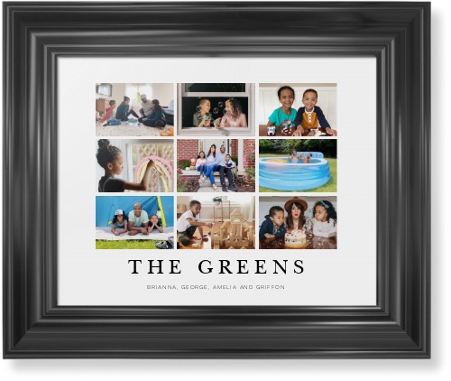 Modern Grid Gallery of Nine Framed Print, Black, Classic, None, None, Single piece, 11x14, Multicolor