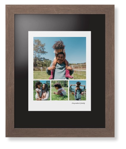 Modern Hero Gallery Of Four Portrait Framed Print, Walnut, Contemporary, Black, Black, Single piece, 11x14, Multicolor, multi
