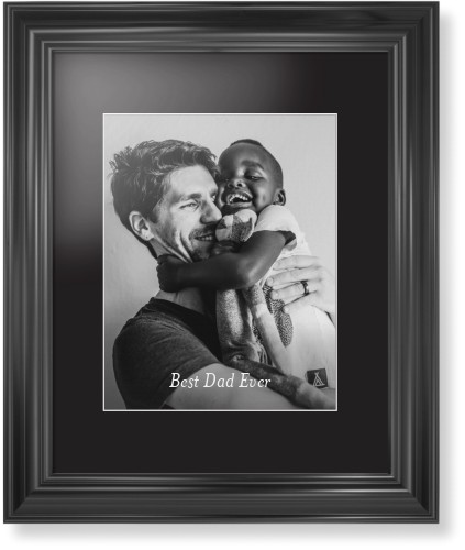 Gradient Portrait Framed Print, Black, Classic, White, Black, Single piece, 11x14, White, white