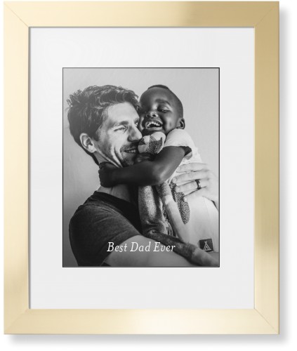 Gradient Portrait Framed Print, Matte Gold, Contemporary, Black, White, Single piece, 11x14, White