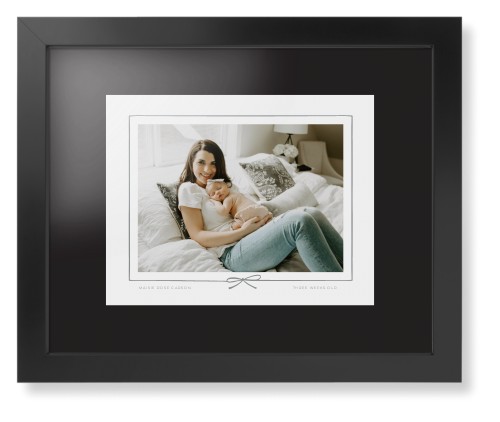 Whimsical Border of One Framed Print, Black, Contemporary, Black, Black, Single piece, 11x14, Gray, silver