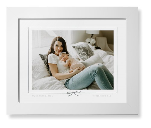 Whimsical Border of One Framed Print, White, Contemporary, None, None, Single piece, 11x14, Gray, silver