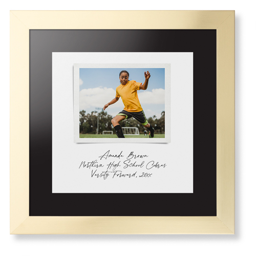 Sentimental Note Framed Print, Matte Gold, Contemporary, None, Black, Single piece, 12x12, White