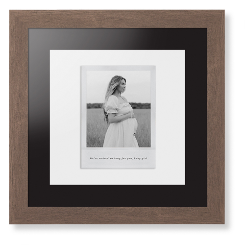 Simple Photo Frame Framed Print, Walnut, Contemporary, None, Black, Single piece, 12x12, White