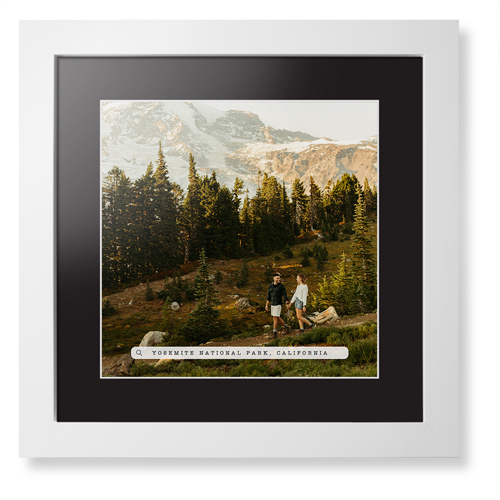 Travel Banner Framed Print, White, Contemporary, White, Black, Single piece, 12x12, White, white