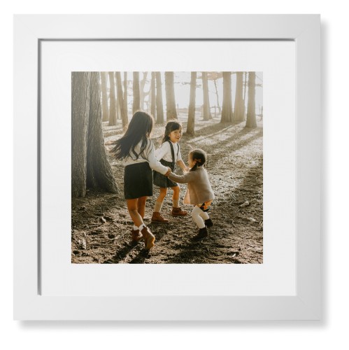 Photo Gallery Framed Print, White, Contemporary, White, White, Single piece, 12x12, Multicolor, multi