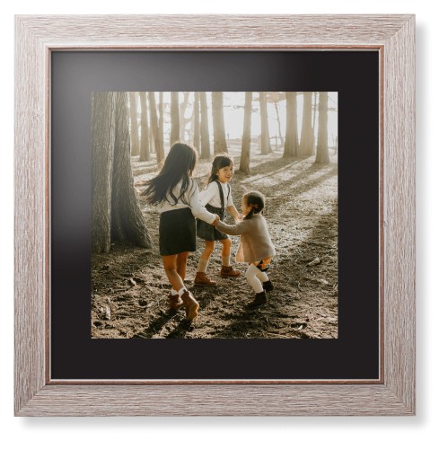 Photo Gallery Framed Print, Rustic, Modern, None, Black, Single piece, 12x12, Multicolor