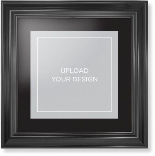 Upload Your Own Design Framed Print, Black, Classic, Black, Black, Single piece, 12x12, Multicolor
