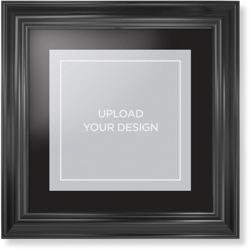 Upload Your Own Design Framed Print, Black, Classic, Black, Black, Single piece, 12x12, Multicolor, multi