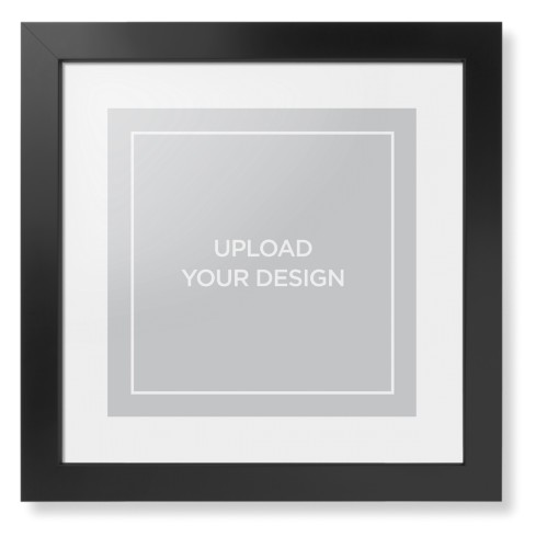 Upload Your Own Design Framed Print, Black, Contemporary, None, White, Single piece, 12x12, Multicolor