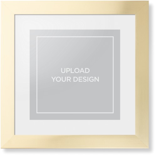 Upload Your Own Design Framed Print, Matte Gold, Contemporary, None, White, Single piece, 12x12, Multicolor, multi