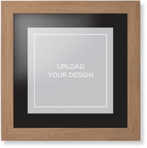 Upload Your Own Design Framed Print, Natural, Contemporary, Black, Black, Single piece, 12x12, Multicolor