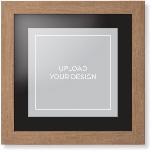 Upload Your Own Design Framed Print, Natural, Contemporary, White, Black, Single piece, 12x12, Multicolor, multi