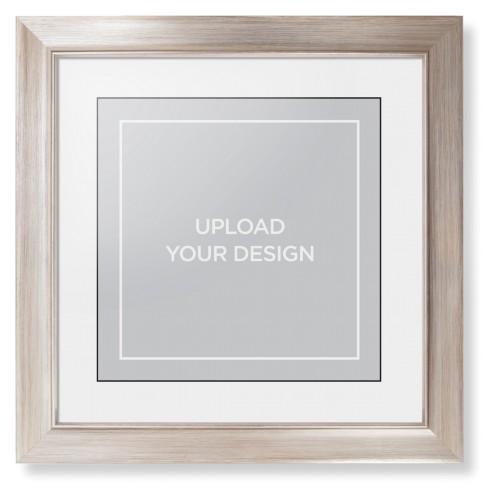 Upload Your Own Design Framed Print, Metallic, Modern, Black, White, Single piece, 12x12, Multicolor