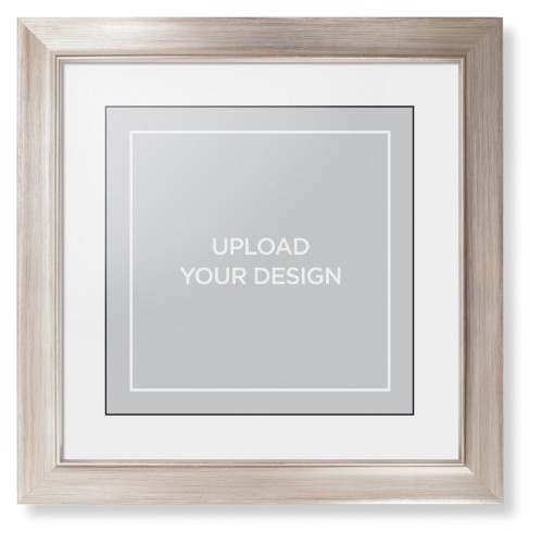 Upload Your Own Design Framed Print, Metallic, Modern, Black, White, Single piece, 12x12, Multicolor, multi