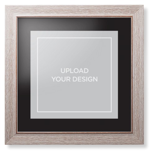 Upload Your Own Design Framed Print, Rustic, Modern, None, Black, Single piece, 12x12, Multicolor