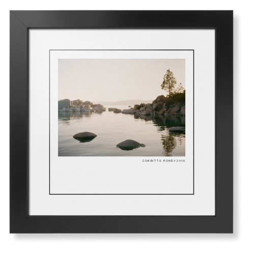 Modern Gallery Framed Print, Black, Contemporary, Black, White, Single piece, 12x12, White