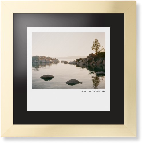 Modern Gallery Framed Print, Matte Gold, Contemporary, Black, Black, Single piece, 12x12, White