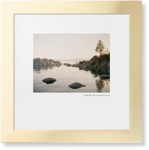 Modern Gallery Framed Print, Matte Gold, Contemporary, White, White, Single piece, 12x12, White
