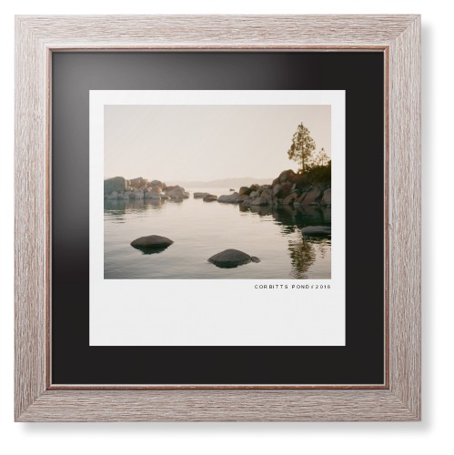 Modern Gallery Framed Print, Rustic, Modern, Black, Black, Single piece, 12x12, White, white